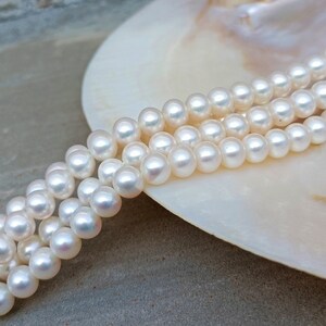 Freshwater PEARL Smooth Round Beads, 7 mm AAA Freshwater Pearl Smooth, Natural Pearls Loose Beads for Jewelry Making Wholesale round pearl