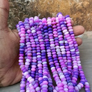 AAA Shaded Hellpurpur-Blau-Opal Glatte Rondell Perlen, Lila Lavendel Opal Plain Handgemachte Edelstein Perle, Handgemachte Opal Perle Schmuck Handwerk