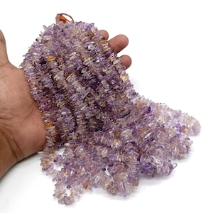 Perline di pietra preziosa grezza grezza di ametrina naturale, bellissime perline di ametrina grezza irregolare, perline di ametrina fatte a mano, gioielli artigianali, regalo in saldo