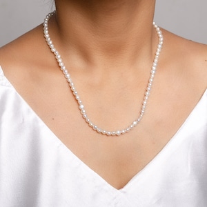 White Coin Pearl Necklace: Real Freshwater Pearls, AAA Quality
