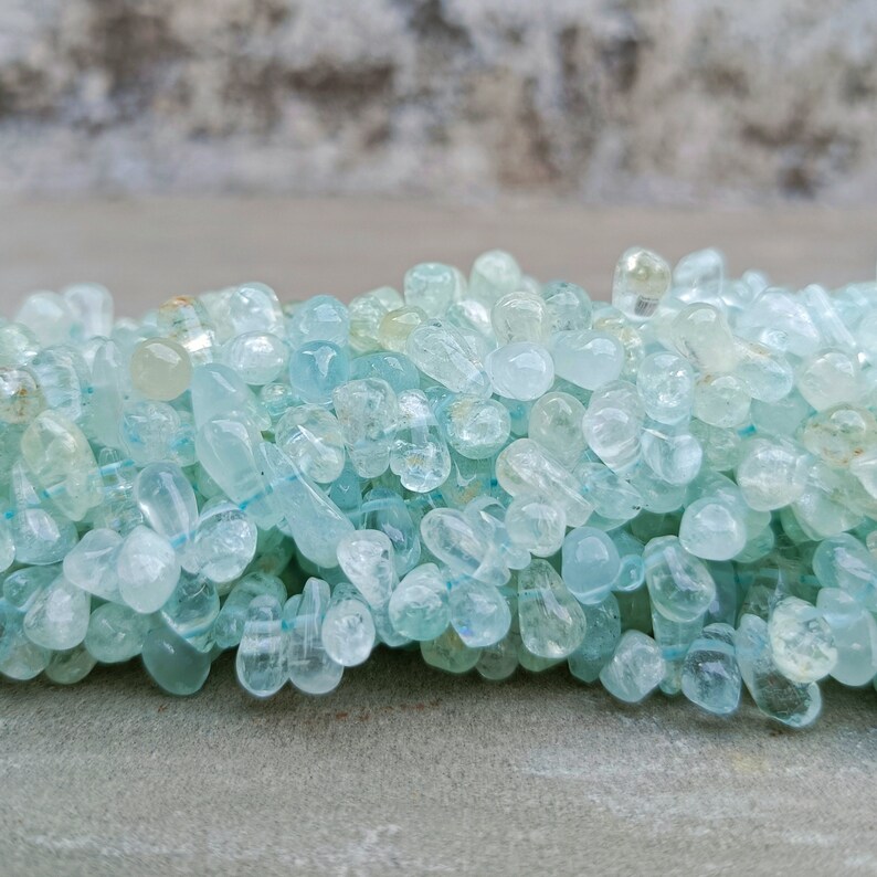 Aquamarine Smooth Drop Beads, AAA Aquamarine Smooth Drops Shape Beads Aquamarine Beads Aquamarine Drops Beads, Aquamarine Teardrop, 13 Inch image 9