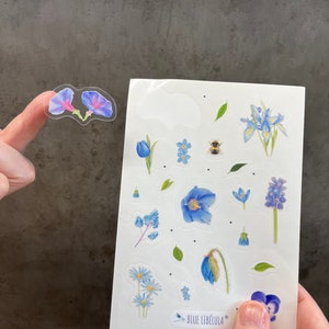Aquarell Wildblumen Aufkleber für Planer, Planer, Wasserflasche, Laptop Aufkleber