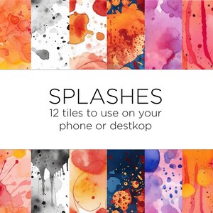 Watercolour splashes pattern