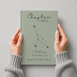 Sternbild-Notizbuch zum 40. Geburtstag, personalisiertes Sternenkarten-Notizbuch, Hardcover-Notizbuch mit Sternbildmotiv zum 40. Geburtstag: Notizbuch mit individuellem Namen
