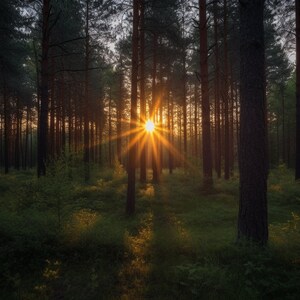 Forest Sunset Glare