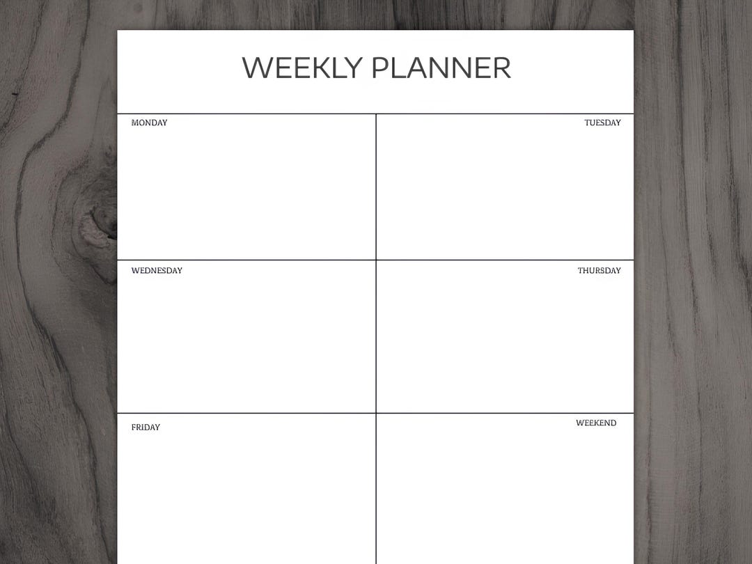 2025 Weekly Planner Printable | Minimalist Weekly Organizer, A4 ...