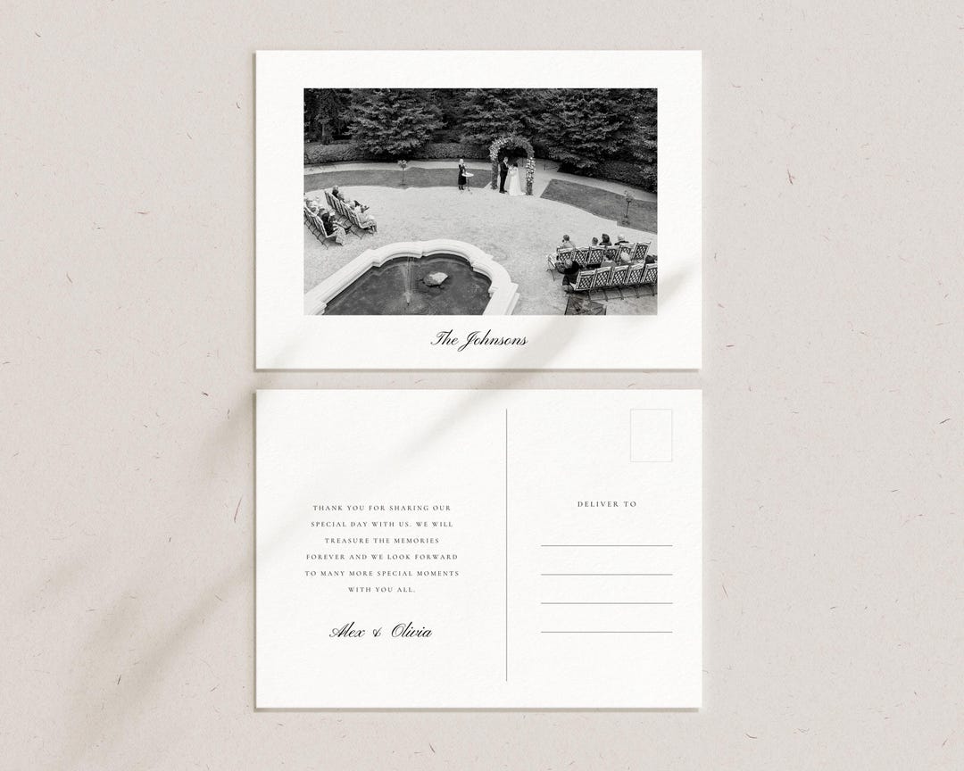 Elegant Editable Wedding Thank You Card Template | Canva | Wedding ...