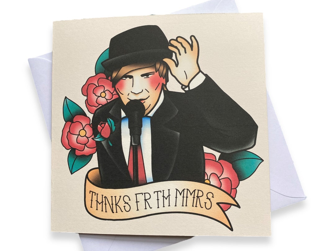 Patrick Stump Greetings Card, Thnks Fr Th Mmrs Thank You Card, Old