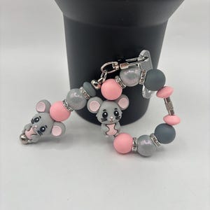 Tillbehör med Stanley Cup-armband, 3D-mushandtagsberlocker, Smyckeset med sugrörshängen