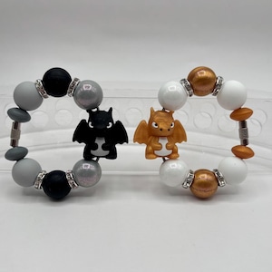Stanley Cup Accessories | Tumbler Accessories | Cup Handle Bracelet | Stanley Cup Charm | 3D Dragon Handle Charm | Dragons Books Fire Breath