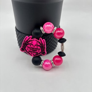 Stanley Cup Accessories | Tumbler Accessories | Cup Handle Bracelet | Stanley Cup Charm | You Had Me at Trigger Warnings Handle Bracelet
