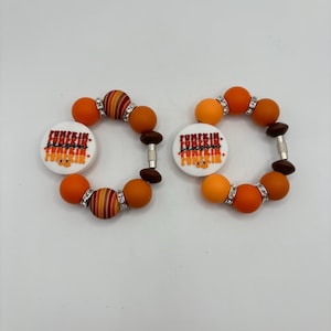 Handmade Silicone Cup Charm Tumbler Handle Charm Tumbler Accessories Bag Charm Stanley Cup Charm Halloween Autumn Fall Charm Pumpkin Season