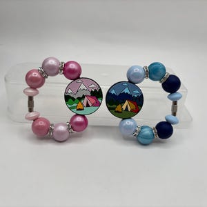 Stanley Cup Accessories | Tumbler Accessories | Cup Handle Bracelet | Stanley Cup Charm | Camping Glamping Campfire Smores Handle Bracelet