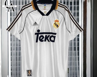 1998-2000 retro real madrid Vintage jersey - Vintage Retro Football Jersey real madrid 80s and 90s - Vintage madrid Football Jersey