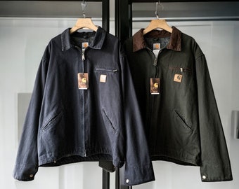 veste Carhartt Detroit vintage - veste homme carhartt vintage - vêtements homme vintage - sweat à capuche carhartt vintage - vêtements de printemps