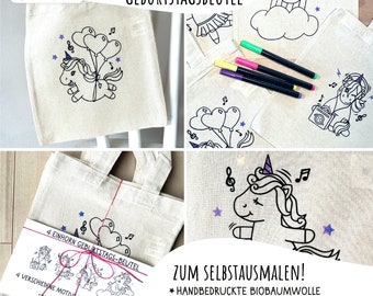 Geburtstags-Beutel "Einhorn" 4erPack