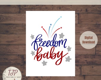 4th of July table sign Party Decor for fourth of July digital download party decorations for 4th of July Party printable decor