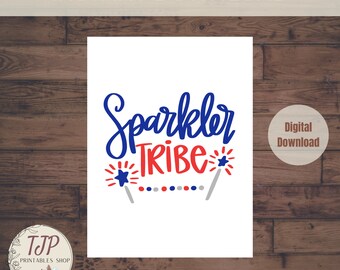 4th of July Print Party Decor for fourth of July digital download party decorations for 4th of July Party printable decor