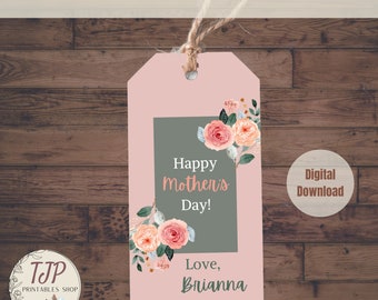 Mothers Day Tag, Printable Mothers Day Tag for Mom Gift, Mothers Day Gift, Happy Mothers Day