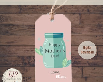 Mothers Day Tag, Printable Mothers Day Tag for Mom Gift, Mothers Day Gift, Happy Mothers Day