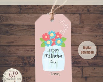 Mothers Day Tag, Printable Mothers Day Tag for Mom Gift, Mothers Day Gift, Happy Mothers Day