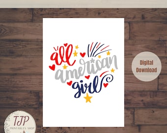 4th of July Printable Party Decor for fourth of July digital download party decorations for 4th of July printable