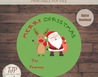Vrolijke kerstcadeaulabels, lerarencadeaulabels, kerststickerlabels, cadeaulabelstickers, kerststickers, huidige stickerlabels