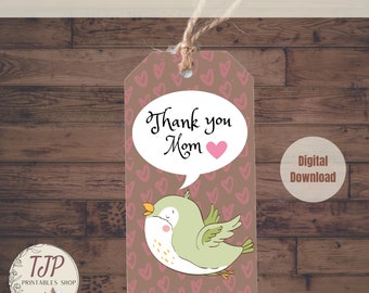 Mothers Day Tag, Printable Mothers Day Tag for Mom Gift, Mothers Day Gift, Happy Mothers Day