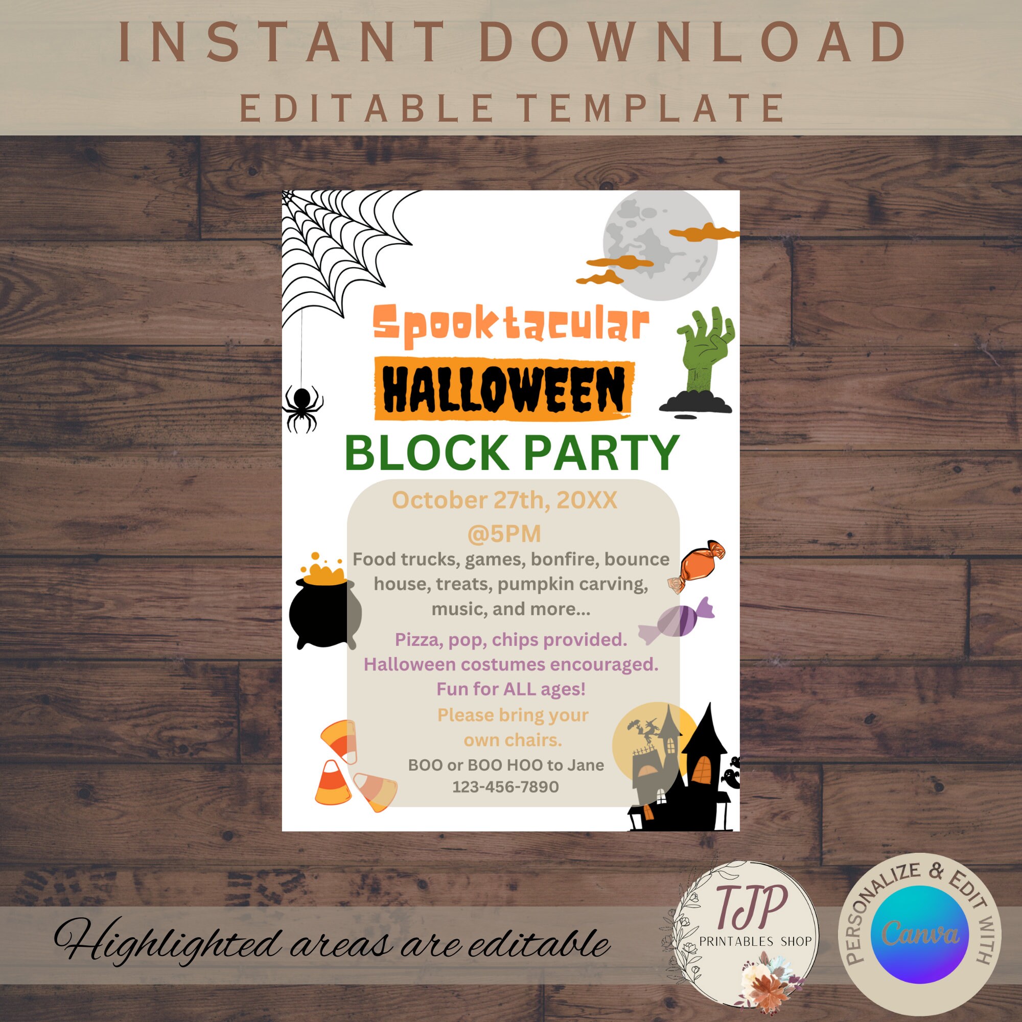 Halloween Block Party Invitation for Block Party Invitation for ...