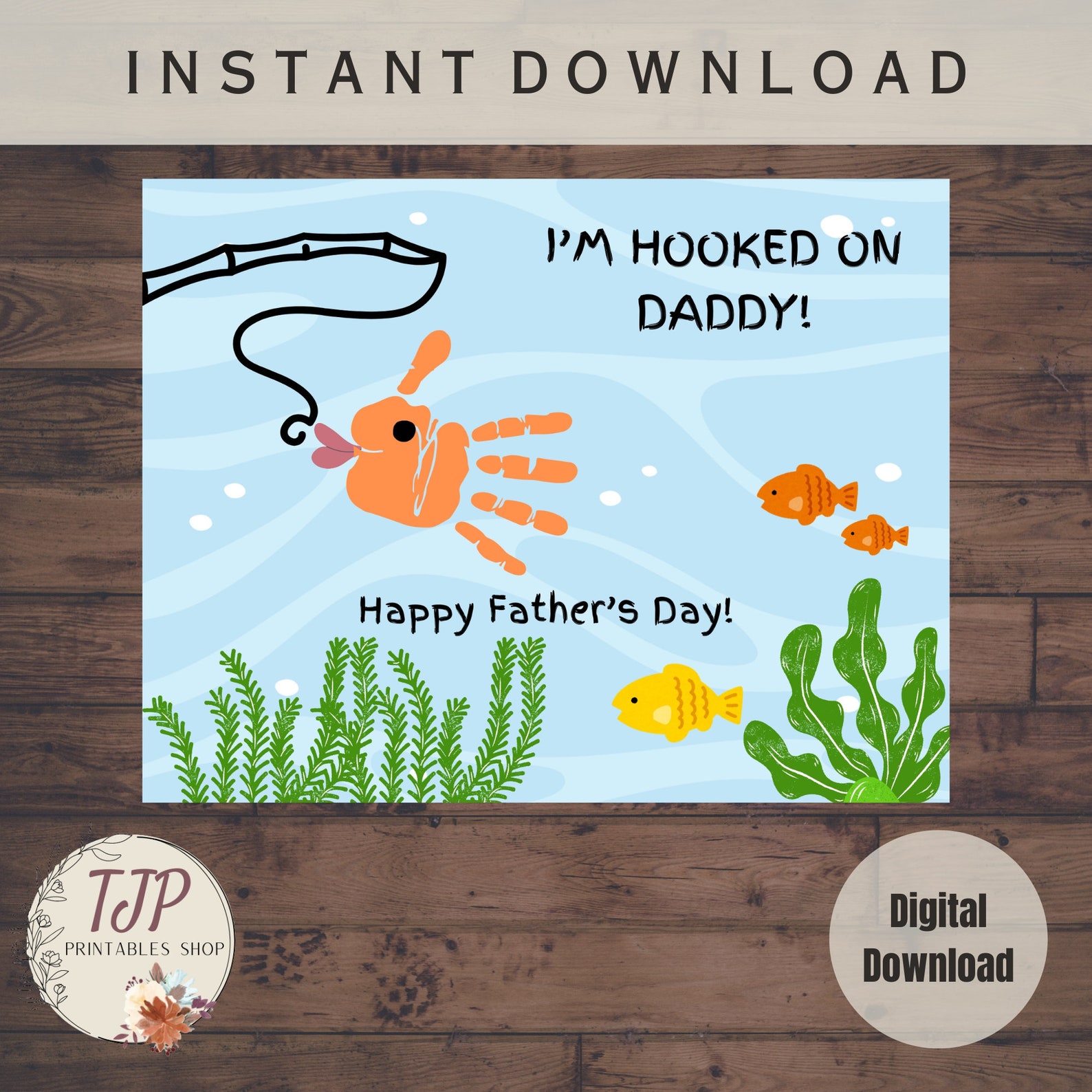 Fathers Day Handprint Editable Printable Finger Painting Craft for Dad ...