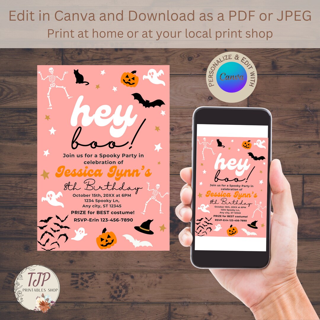 Halloween Birthday Party Invitation for Halloween Birthday Invitation