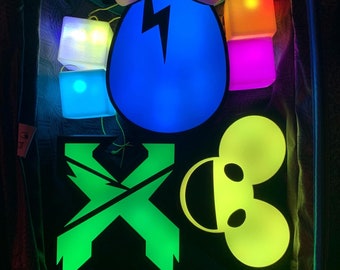 Custom Totem - LED Lamp Sign with your own Logo or Lithopane image - USBC Rechargeable Battery + - Mounts to 1" or .8" Pole