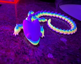 3D Baby Dragon Fidget Toy - Cute Glow-in-the-Dark Articulated toy – Smooth 3D Printed Gift Idea for Kids & Adults. Collectable + Tradeable!