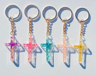 Cross Keychain Aesthetic Keychain Charm Key Chain For Women Key Chains For Women Cross Key Chain Gift For Her Christian Gift For Women Cross