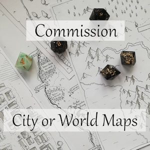 Commissie - Handgetekende kaart voor uw TTRPG-spel (DIGITAAL-product, stads- of wereldkaart)