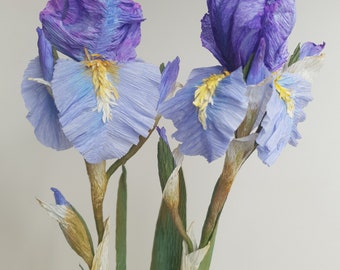 Iris, fleur en papier cadeau durable décoration d'intérieur