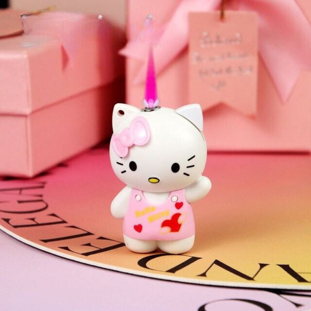 Pink Flame Lighter Cute Kitty Lighter Lighter With Etsy