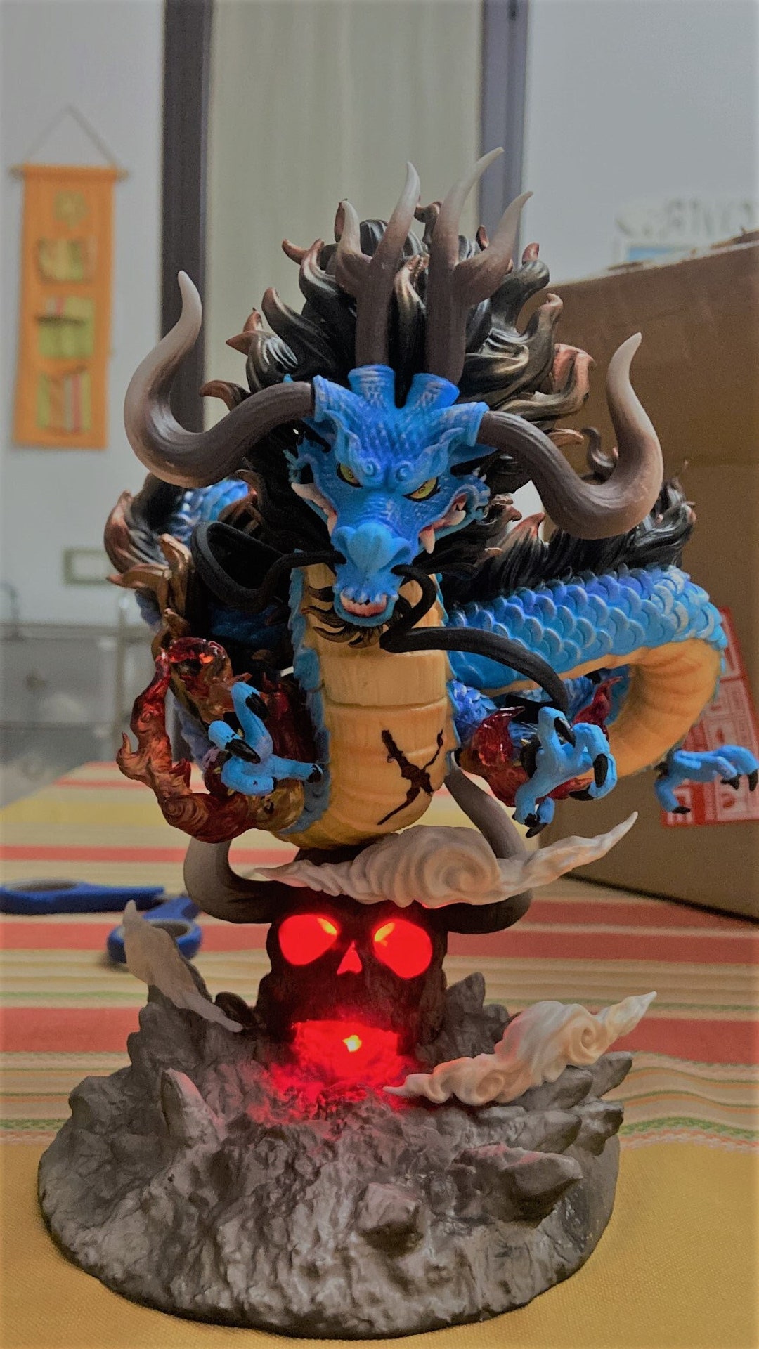One Piece Kaido Dragon Figure Dragon Statue Lamp Anime Etsy