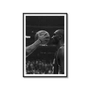 Kobe Bryant "Lock In" Wall Art Print, Basketball Motivation Poster, Black and White Sports Photography, Athlete Mindset Decor, Gym Wall Art
