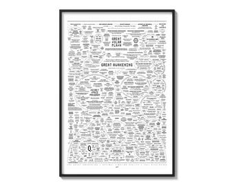 Póster del mapa del Gran Despertar, póster de regalo