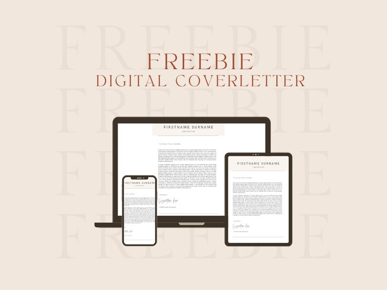 Digital Resume & Cover Letter - Etsy