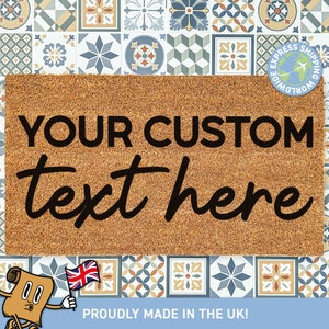 Your Custom Text Here Doormat | Personalized Doormat | Housewarming Gift | Funny Gift | Closing Gift | Create Your Own | Best Custom Gift