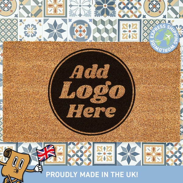 Add Logo Here Custom Door Mat | Customized Doormat | Personalized Doormat | Housewarming Gift | Realtor Gift | Closing Gift | New Home Decor