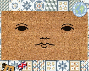 Funny Face Doormat | Doormat Welcome | New Home Decor | Housewarming Gift | Cartoon Face Gift | Gift For Men And Women