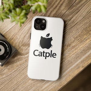 Apple Cat Phone Case - Funny Cat Art Phone Case gift for cat lover for iPhone 15 Pro Max, 14, 13, 12, 11