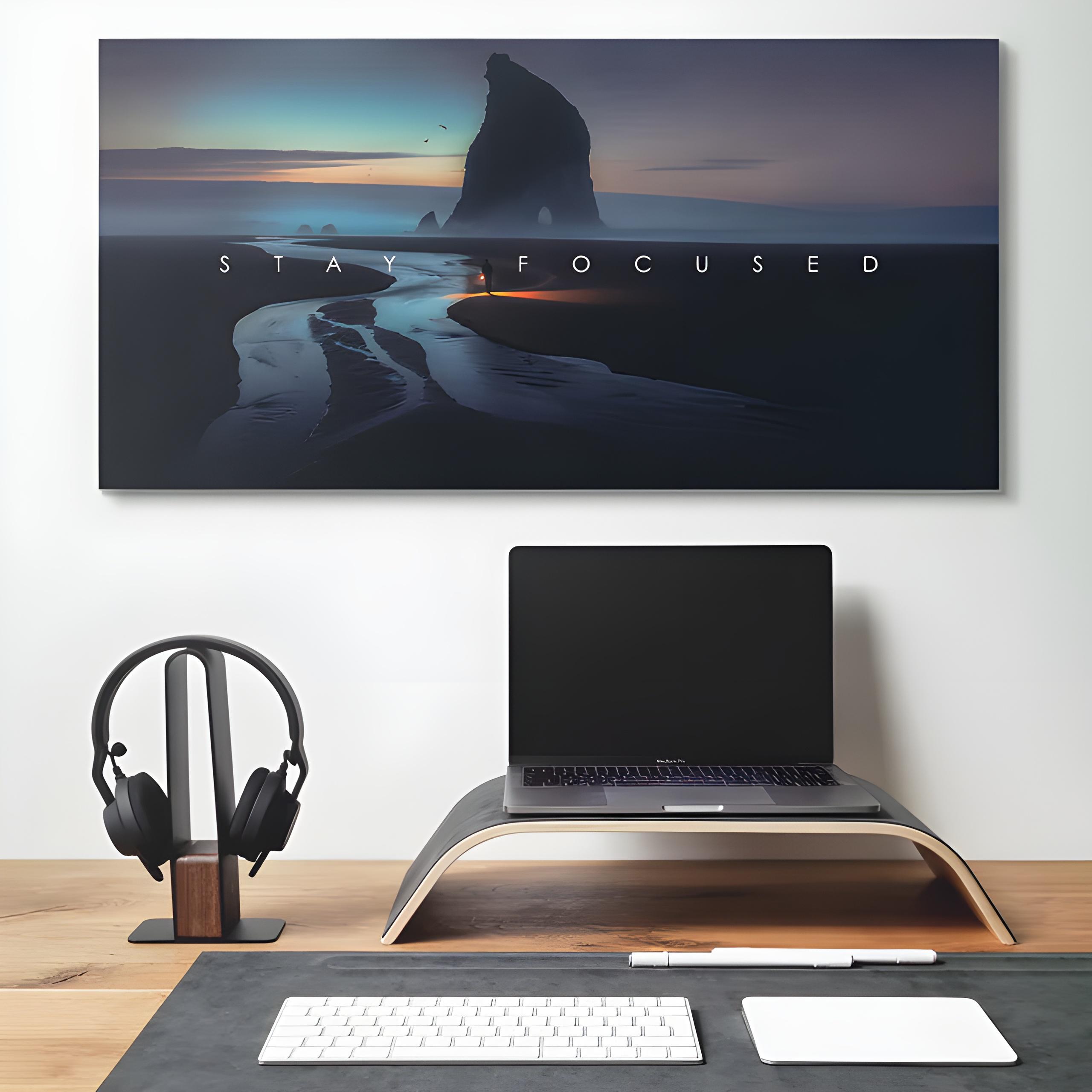 Stay Focused - Motivational Quote Canvas Painting Wall Art Home Decor ...