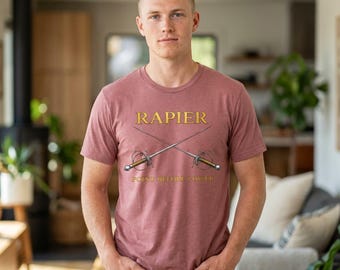 Camiseta con espadas cruzadas y diseño "Punto antes que poder" / Camiseta de esgrima