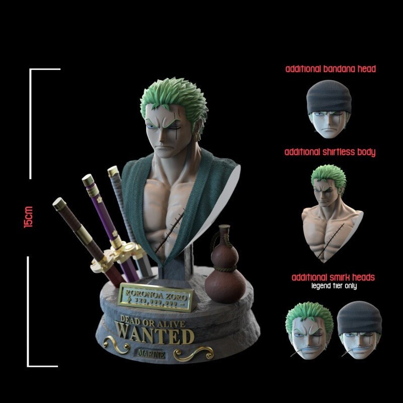 STL file One piece-Roronoa Zoro 💬・3D printable design to