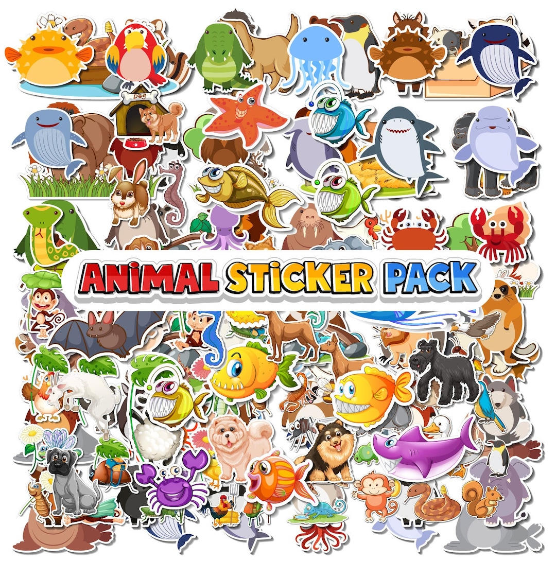 PREMIUM 150 ANIMAL STICKER Pack - Etsy