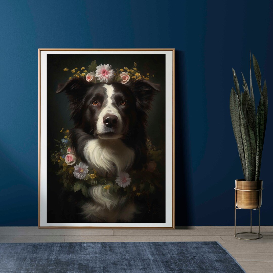 Border Collie Portrait Border Collie Dog Gift for a Dog Lover Collie